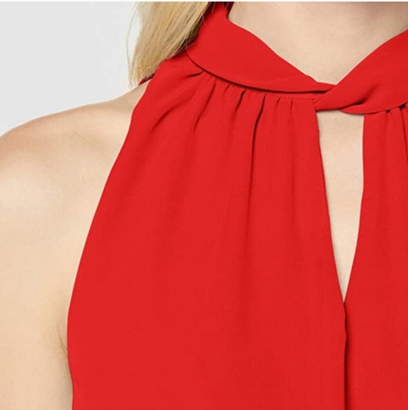 Sleeveless, halter red blouse NWT - Picture 2 of 9